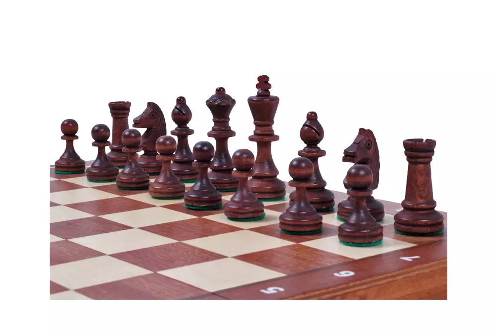 Szachy Turniejowe nr 4 Intarsjowane z dodatkowymi hetmanami